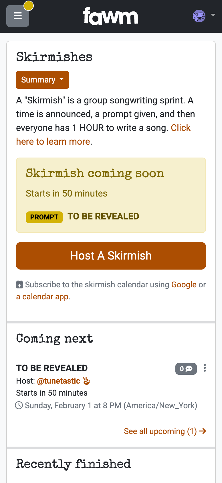 Screenshot: Skirmish indicator badge